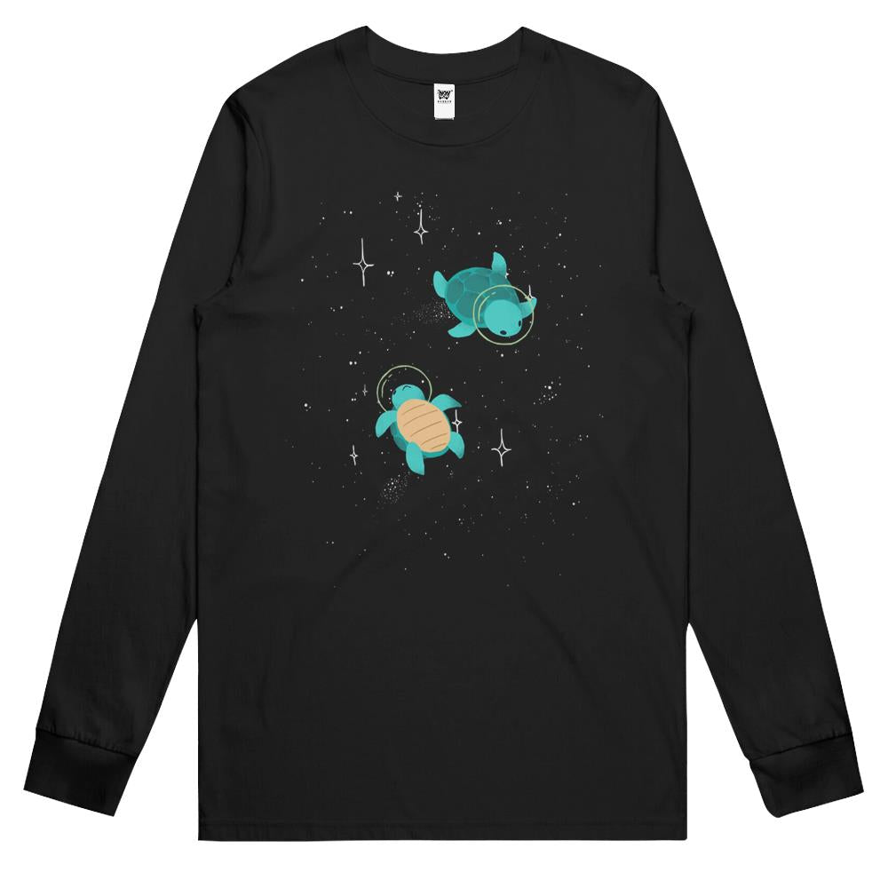 Space Turtles Long Sleeve T Shirts