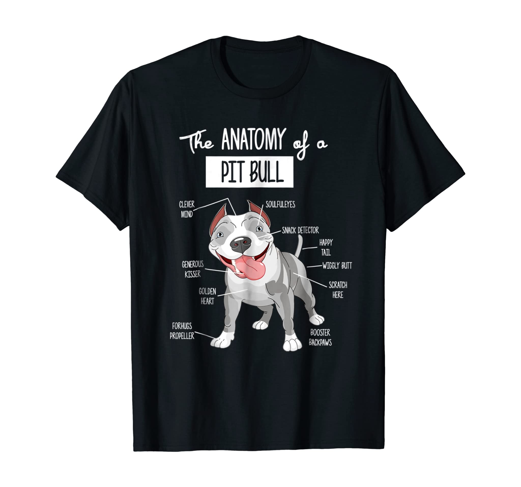 Anatomy Of A Pitbull T-shirt Dog Lover Tee