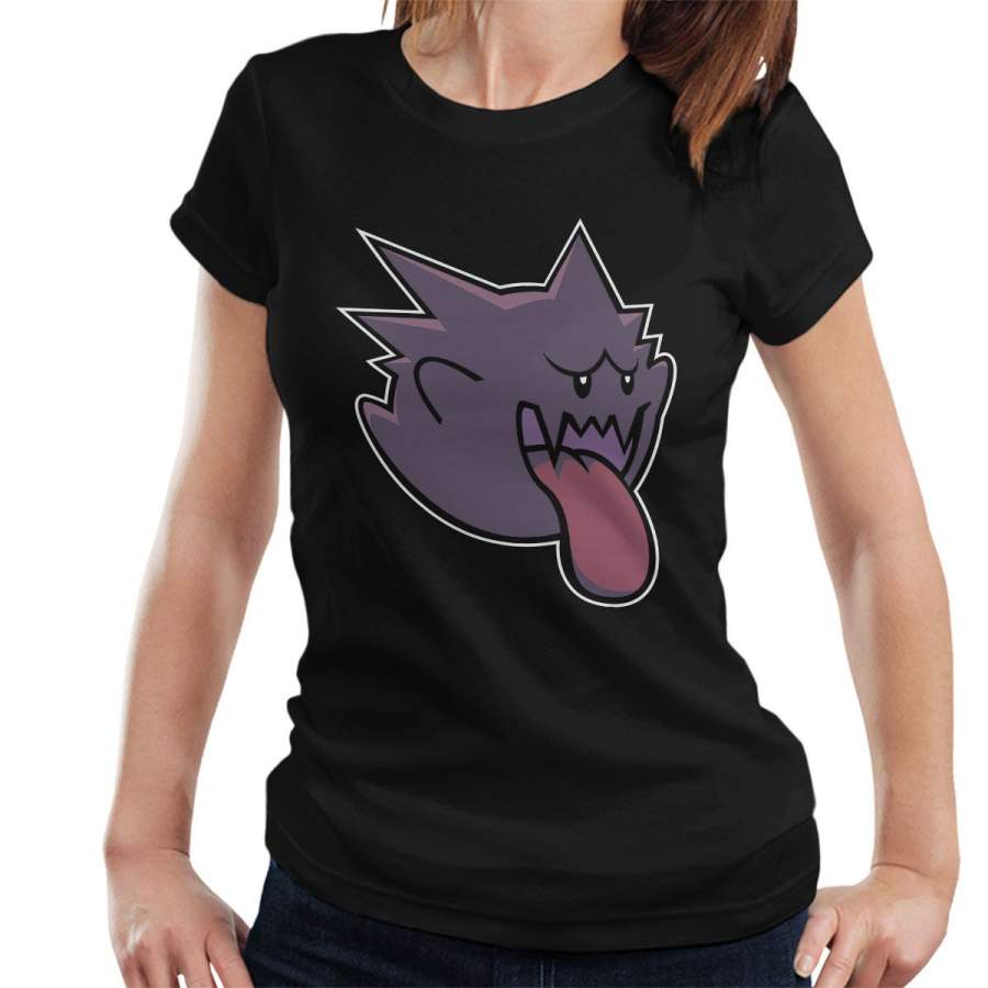 Pokeboo Pokemon Mario Ghost Haunter Women’s T-Shirt