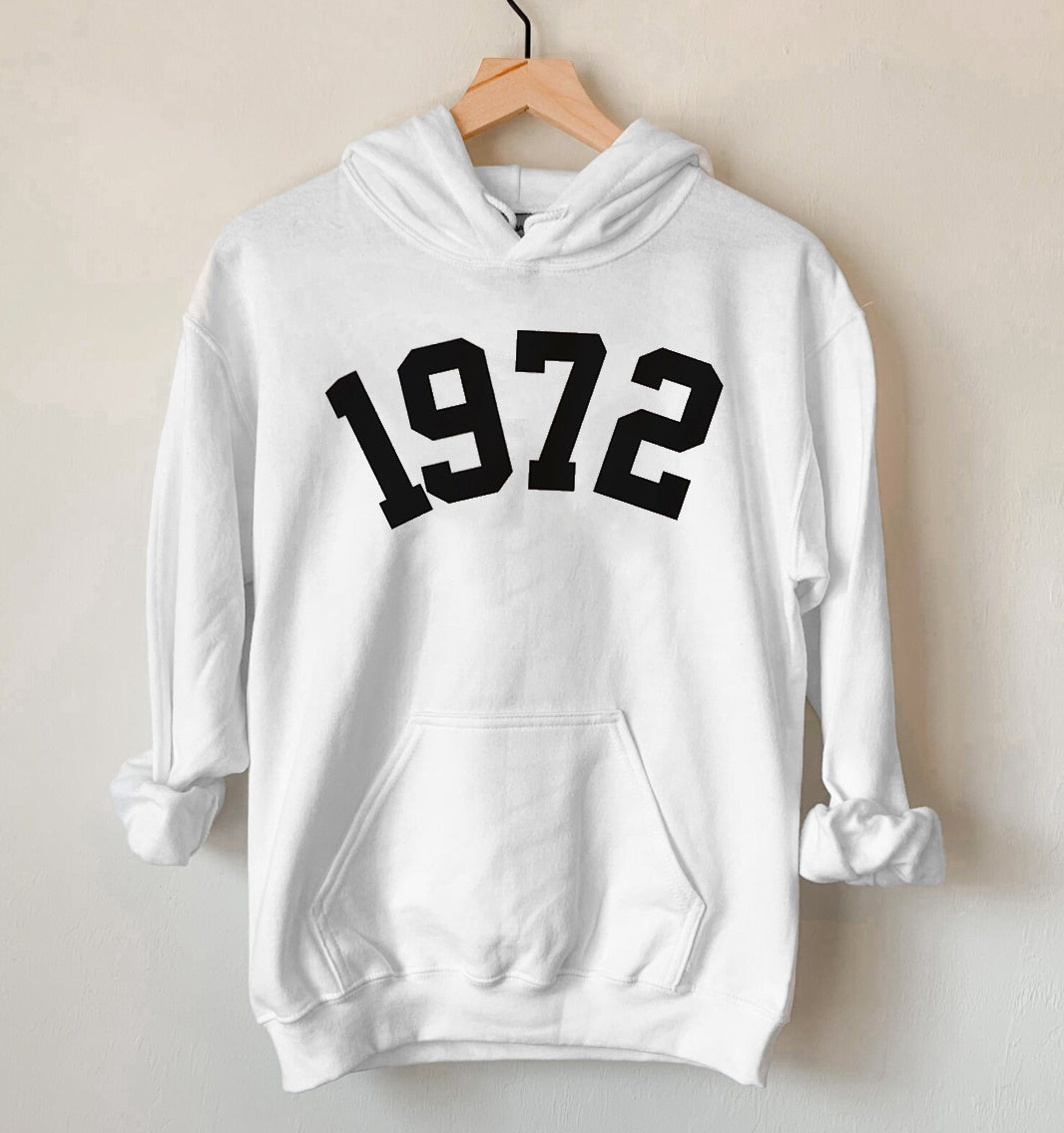 1972 Birthday Year Number Hoodie For Women, Womens 50Th Birthday Gift Hoodie, Cute Birthday Gift, Awesome 50Th, 50Th In 1972 Hoodie For Her