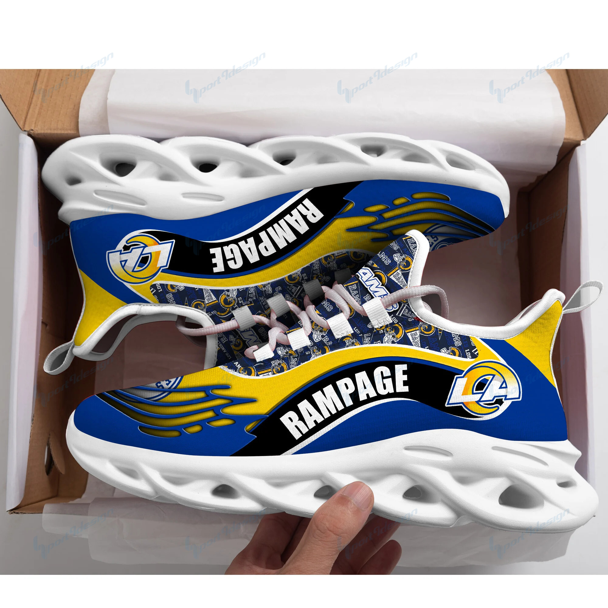 Los Angeles Rams Yezy Running Sneakers Bb186