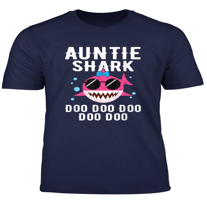 Auntie Shark T Shirt Doo Doo Uncle Mommy Daddy Aunt Tshirt