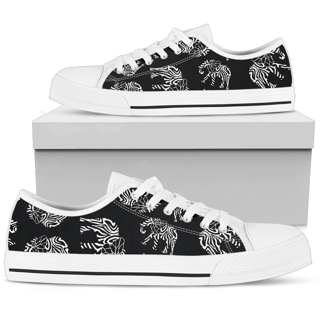 Elephant Tribal Men Low Top Shoes