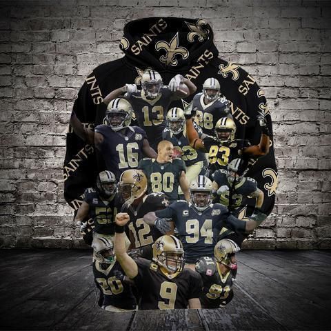 Stocktee New Orleans Saints  3D All Over Print Hoodie, Zip-Up Hoodie