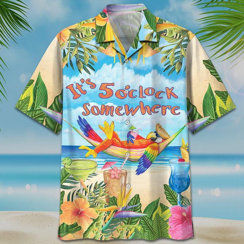 Parrot 5 Somewhere Hawaii Shirt For Men Women Adult Ha65062