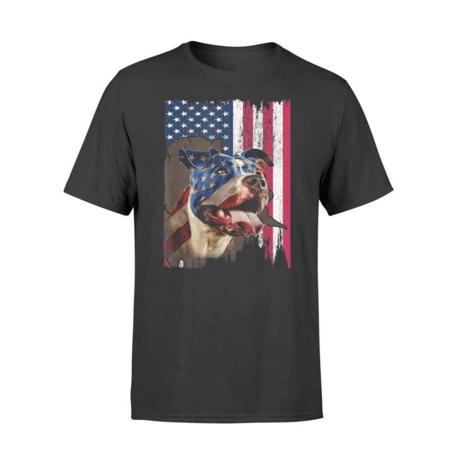 Pitbull American Flag Vintage Independence Day 4th of July – Standard T-shirt