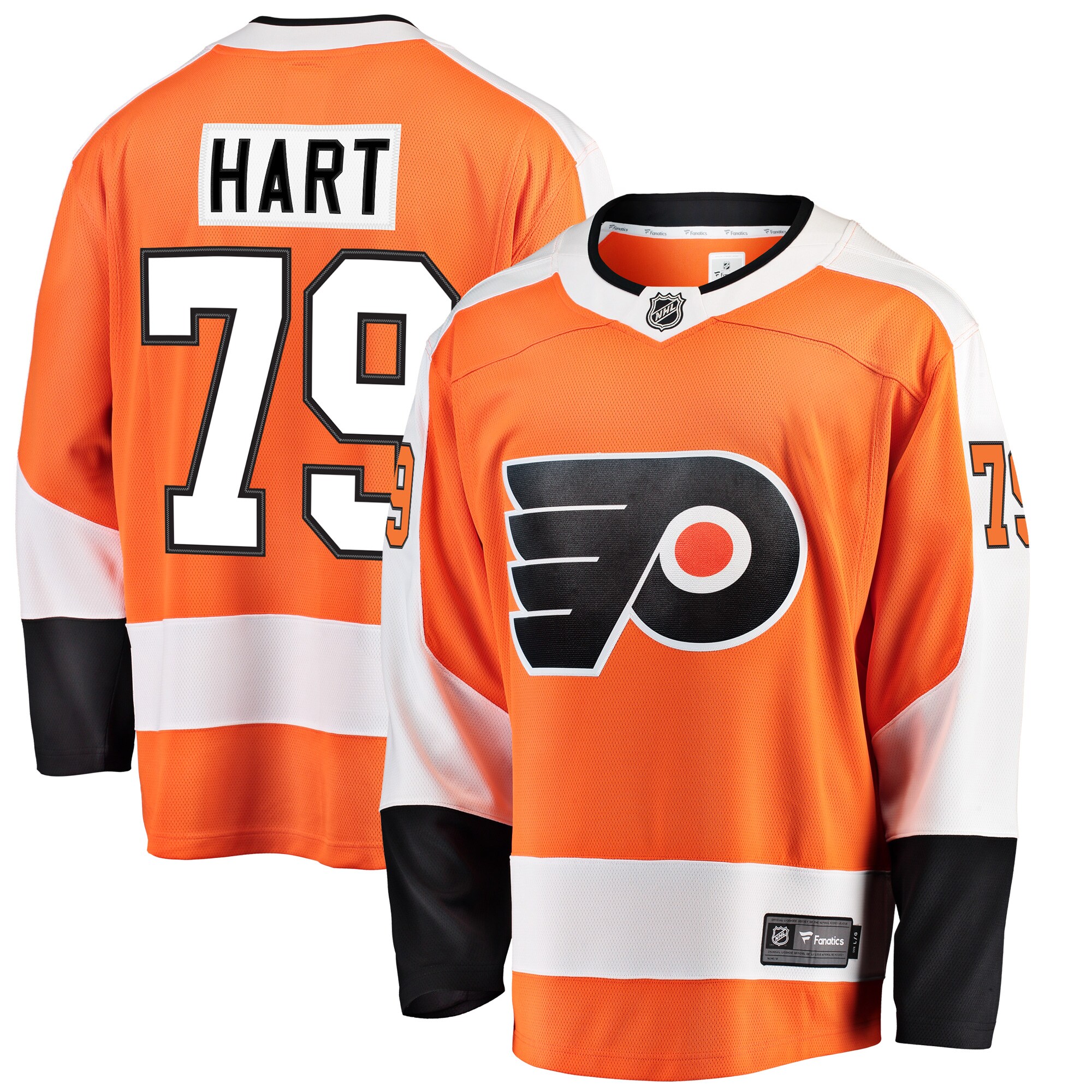 Men's Philadelphia Flyers Carter Hart Orange Breakaway Player Jersey