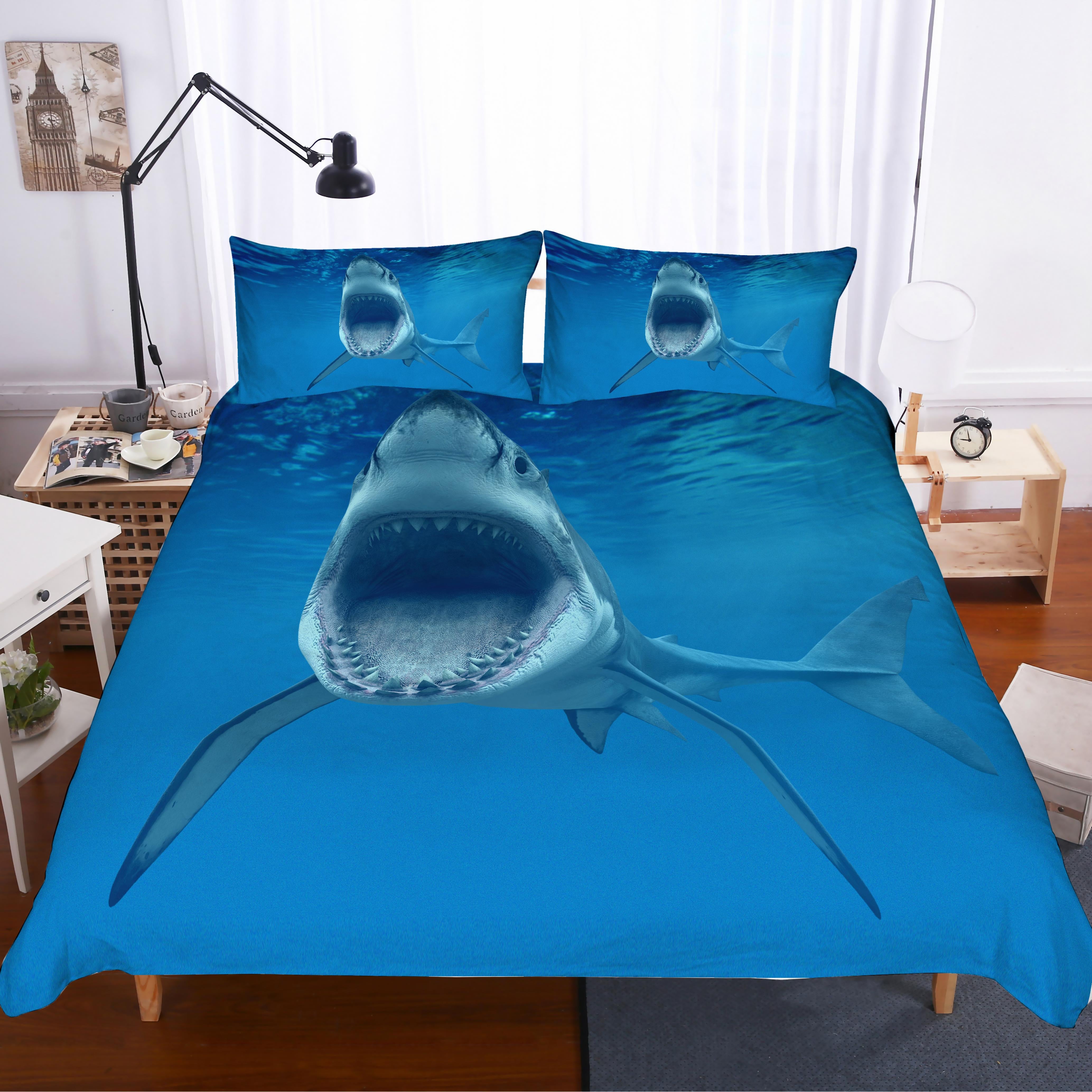 3D Shark Quilt Cover Set Bedding Set Pillowcases 132