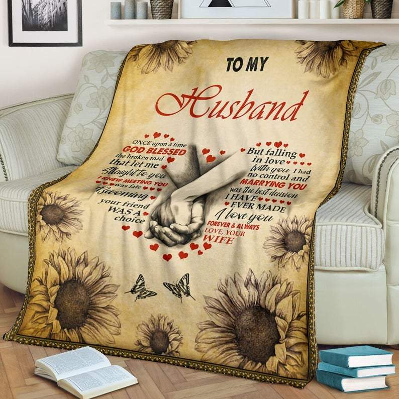 To My Husband Blanket – Gift For Husband – Husband Birthday Gifts Wedding Anniversary Gifts – From Wife Gift Fleece Blanket Gift Home Decor Bedding Couch Sofa Soft And Comfy Cozy