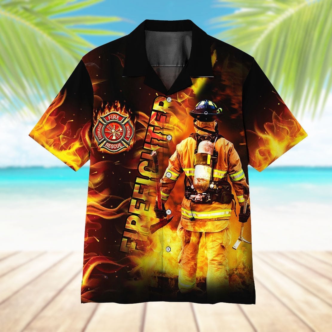 Firefighter Aloha Hawaii Shirts For Men Women Ha96028