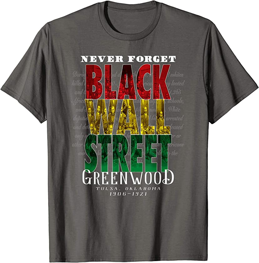 Black Wall Street Greenwood Tulsa OK Vintage Black History T-Shirt