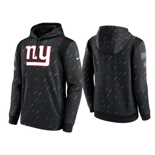 Men’S New York Giants 2021 Crucial Catch Charcoal Therma Pullover Hoodie New York Giants Charcoal Hoodie