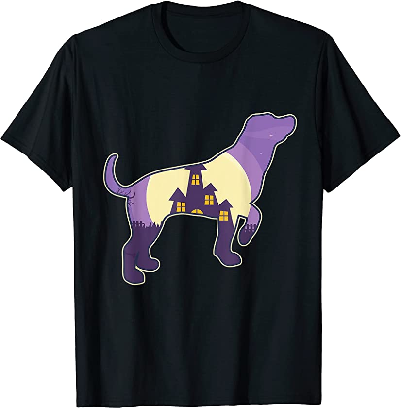 Dog Haunted House Lazy Halloween Costume Creepy Doggie Puppy T-Shirt