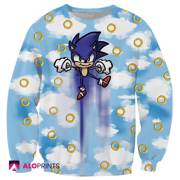 Sky Sonic 3D Printed Shirts Barkingtees Fashion