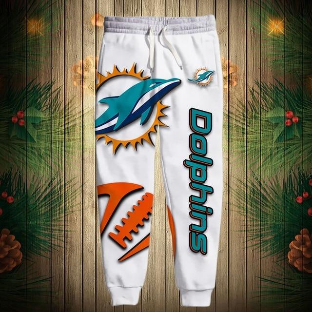 Miami Dolphins Zigzag Casual 3D Sweatpants