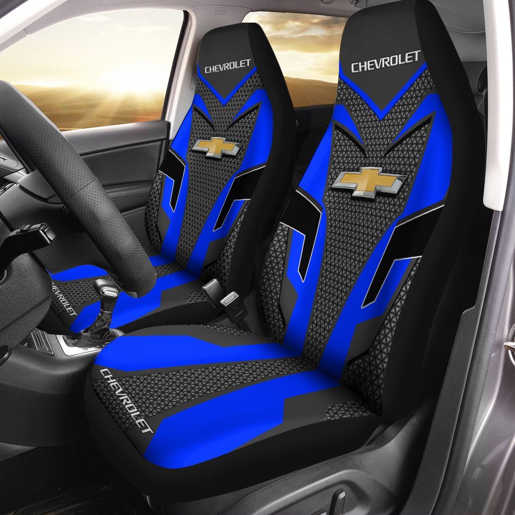 Chevrolet Pvt-Ht Car Seat Cover (Set Of 2) Ver 2 (Blue)