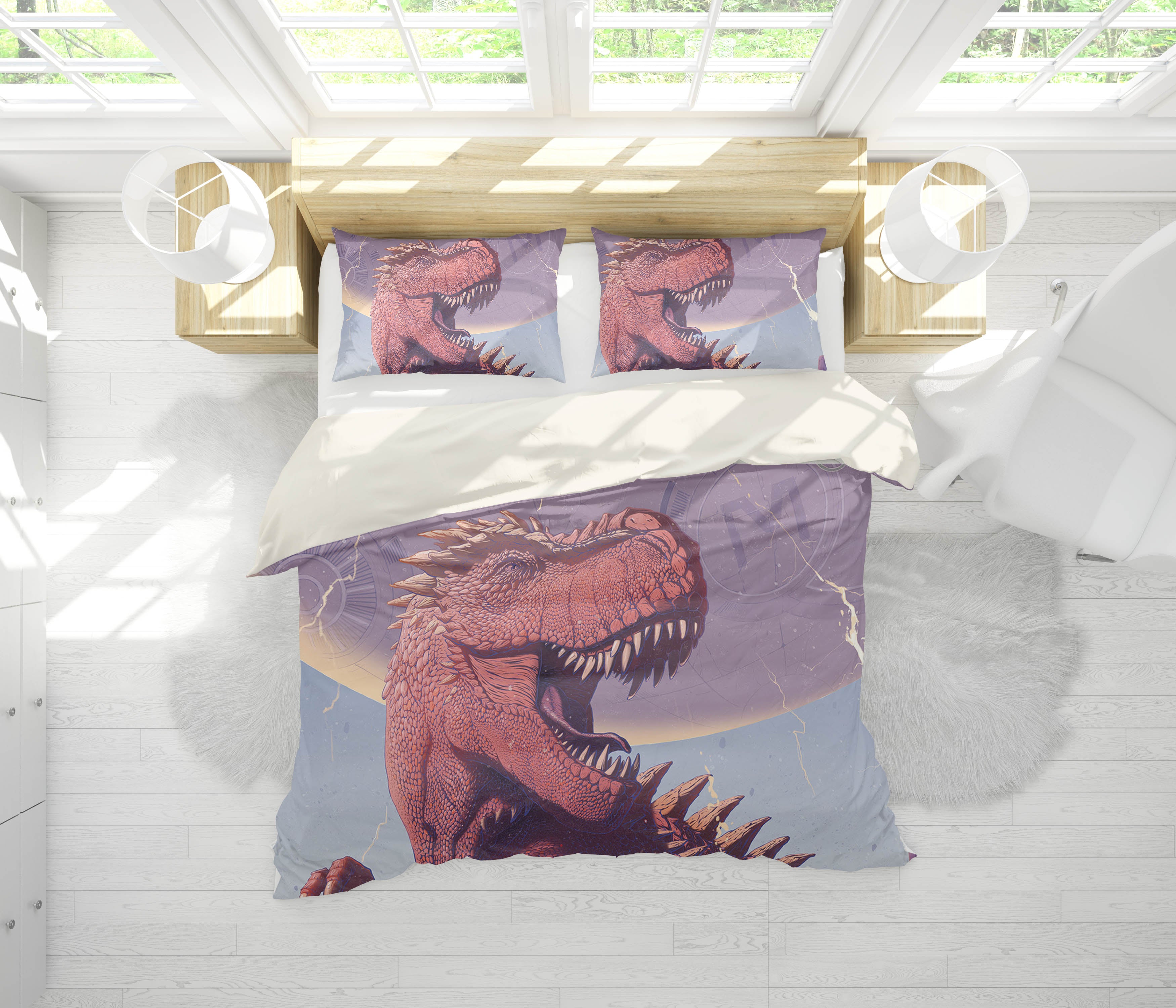 3D Dinosaur Pattern Quilt Cover Set Bedding Set Pillowcases 140