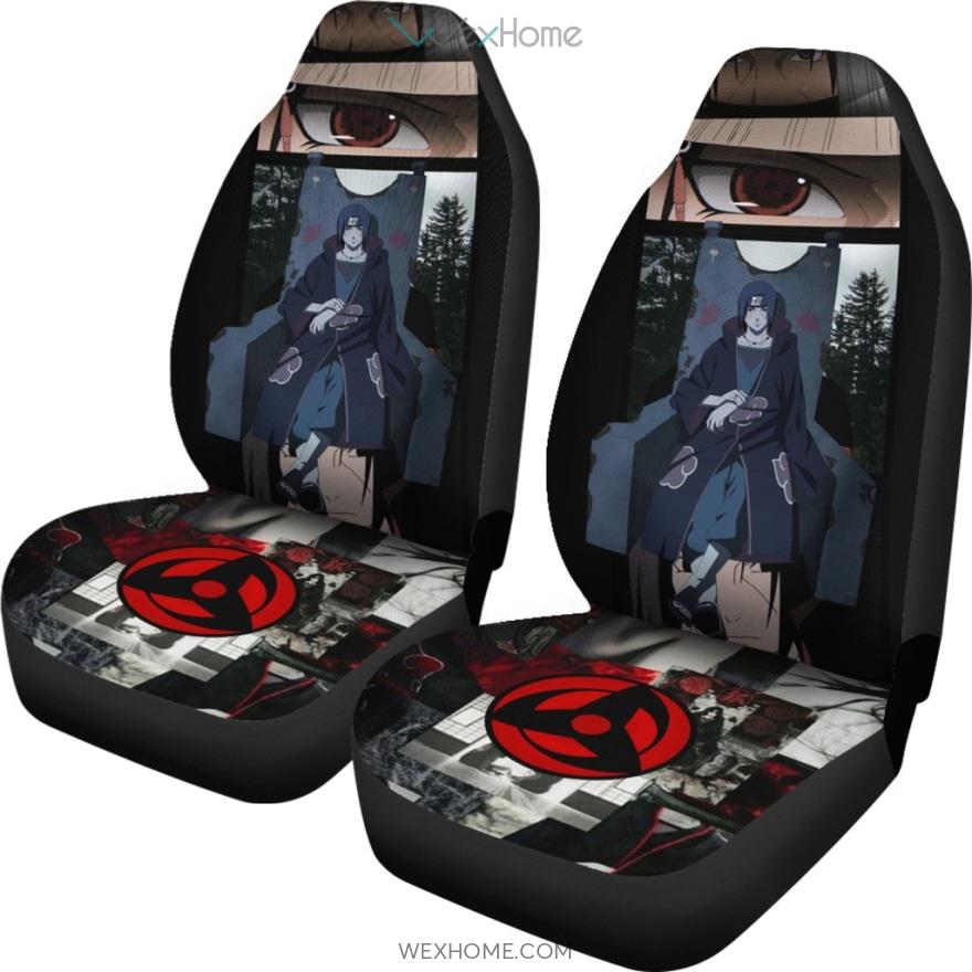 Naruto Anime Car Seat Covers | Itachi Akatsuki On Throne Memories Seat