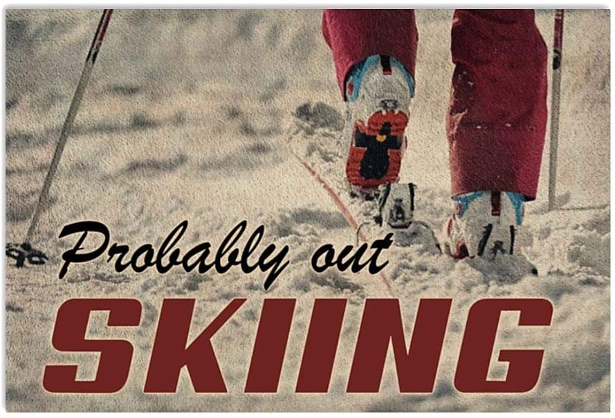 Vintage Skiing Probadly Out Skiing Poster Art Print      Home Decor Gift For Men Women Family Friend On Birthday Xmas