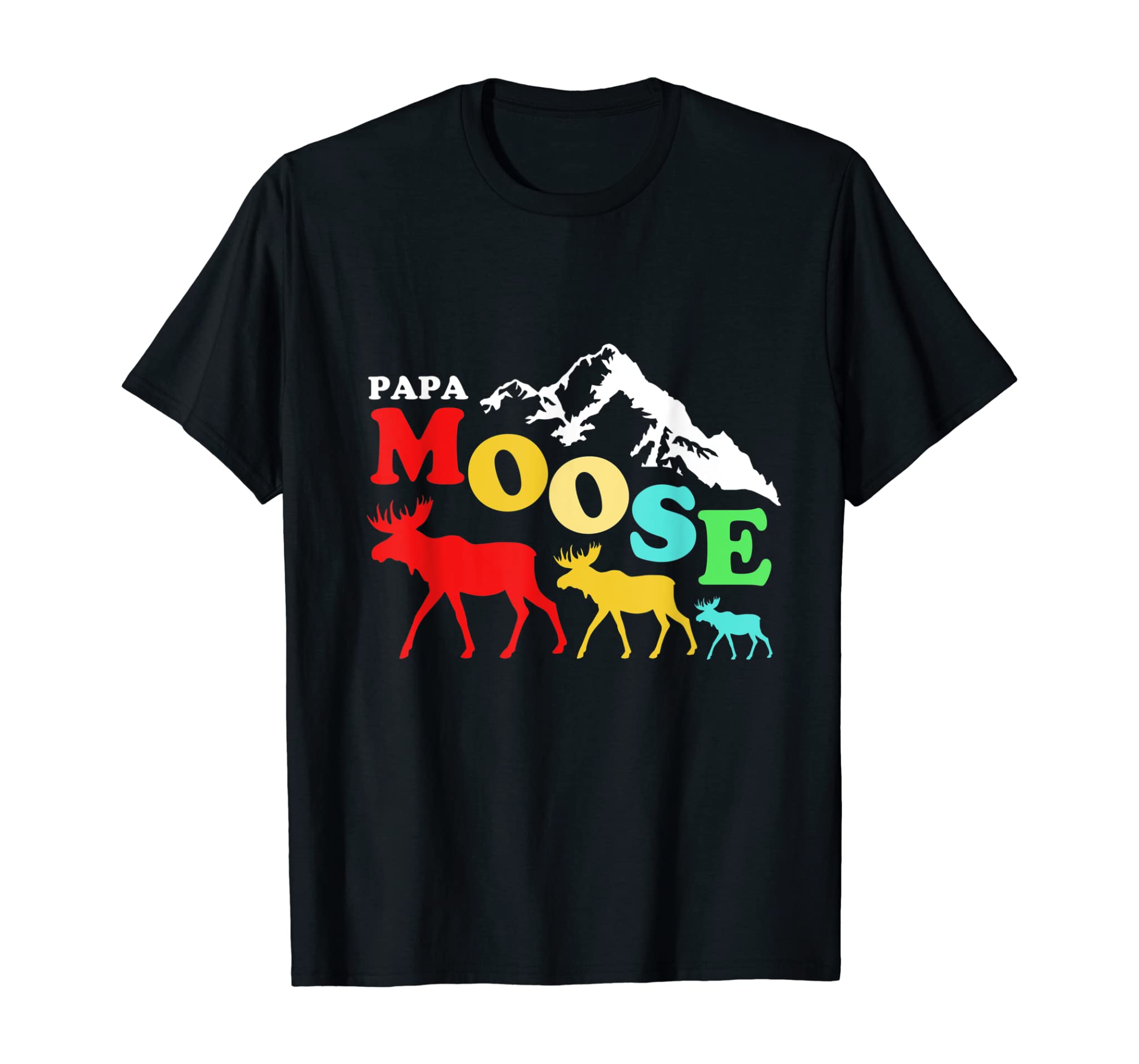 Mens Papa Moose For Moose Father T-Shirt