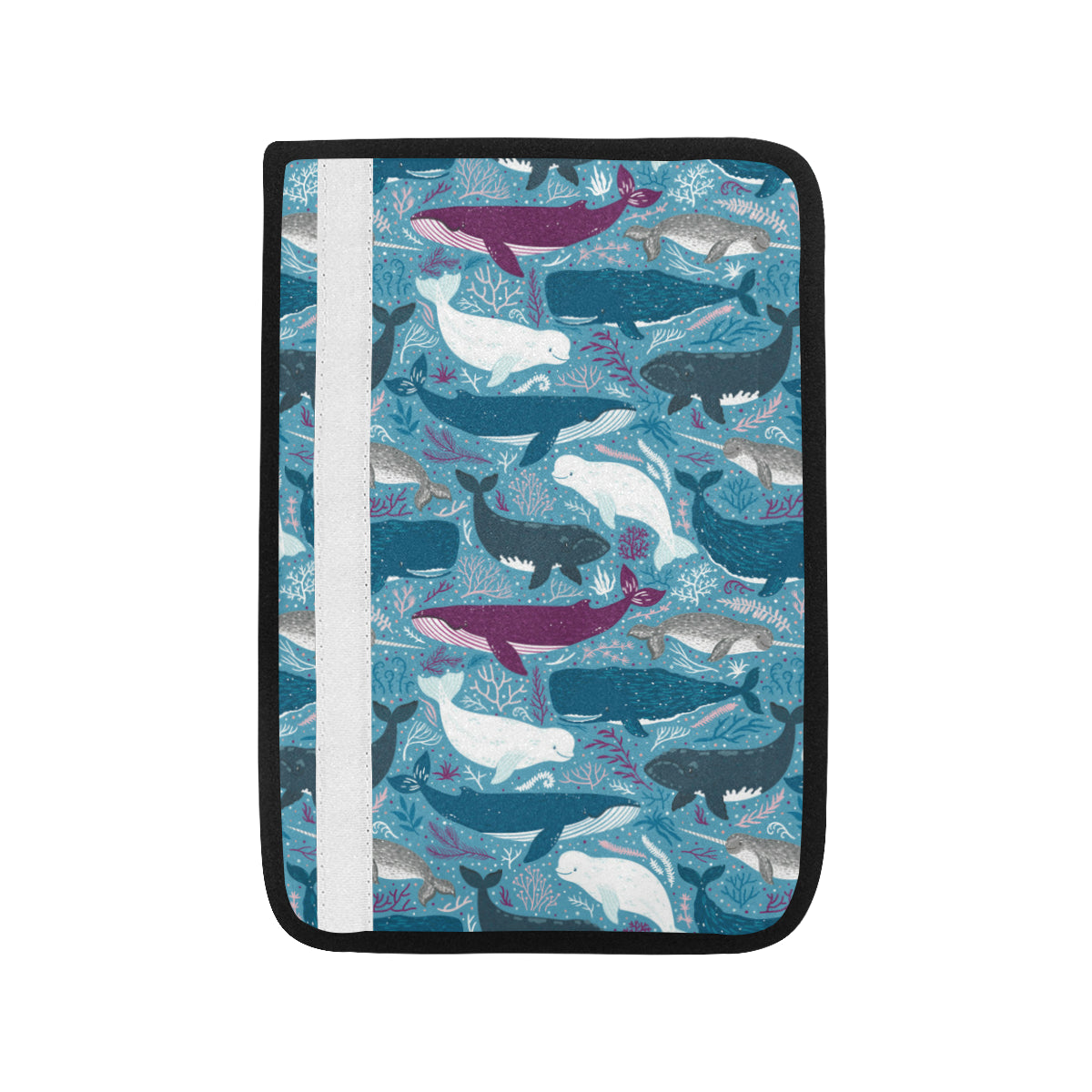 Whale Design Pattern Car Seat Belt Cover