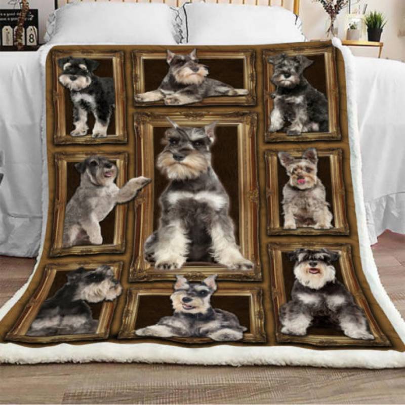 Schnauzer Dog Sherpa Blanket DCB3101 95O35