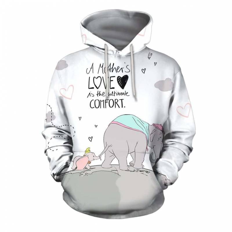 3D All Over Print Love Mother Elephant Hoodie