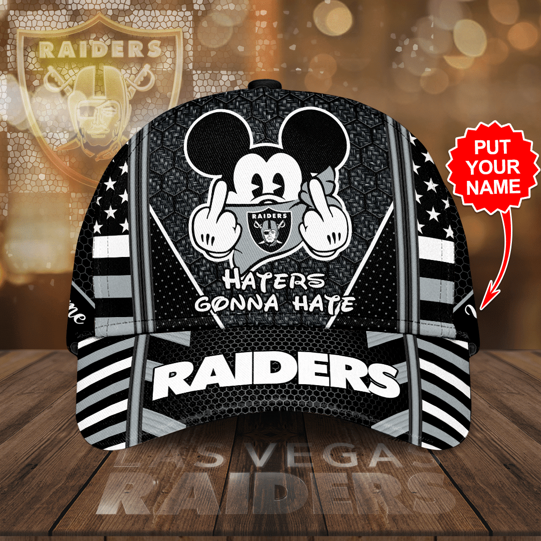 Personalized Las Vegas Raiders Football Team All Over Print 3D Baseball Cap-Black