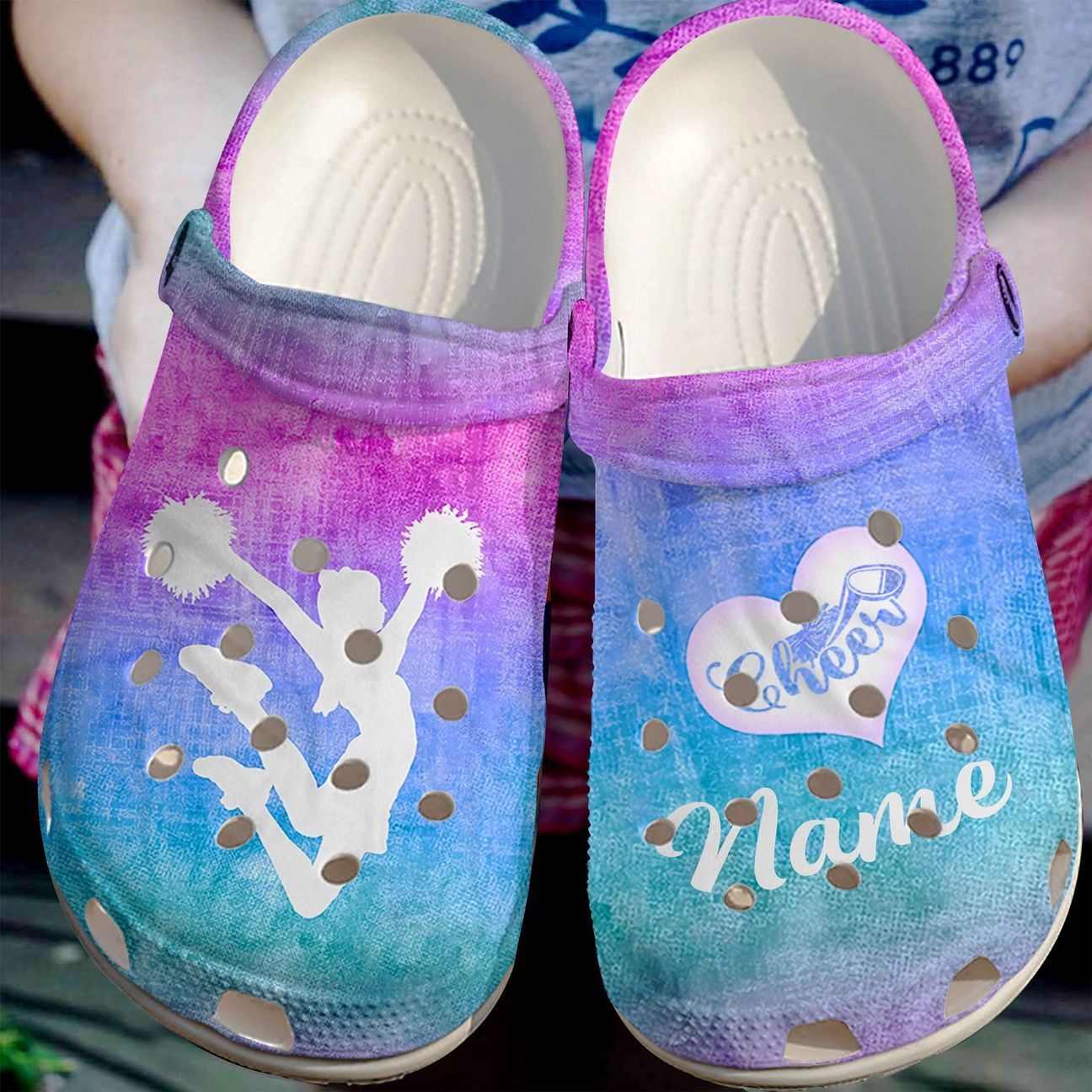 Cheerleader Personalize Clog, Custom Name, Text, Fashion Style For Women, Men, Kid, Print 3D Personalized Cheer With Style