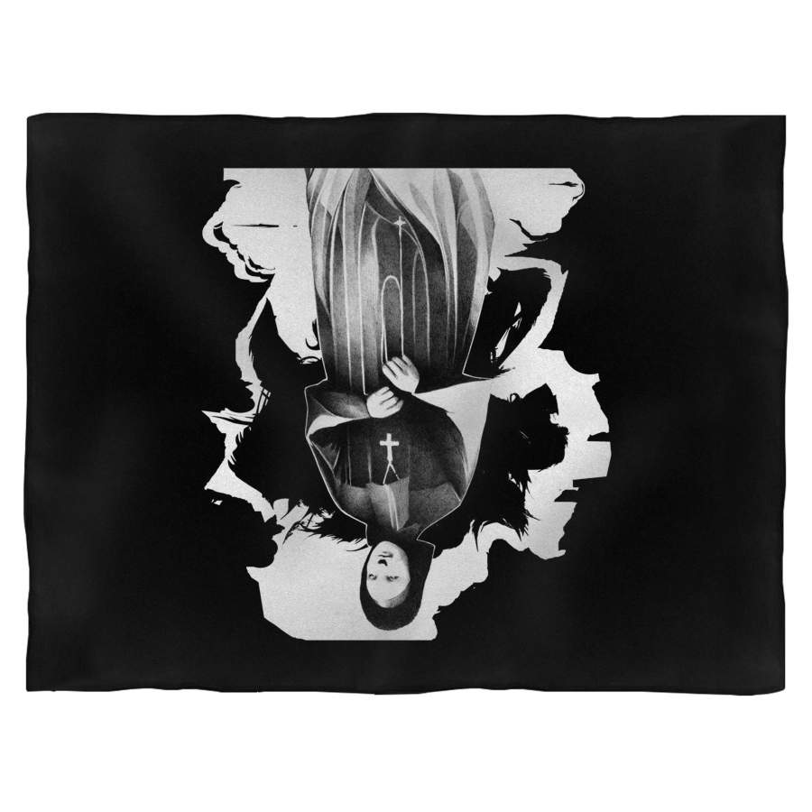 Evil Nun Black Metal Satan Horror Halloween Blanket