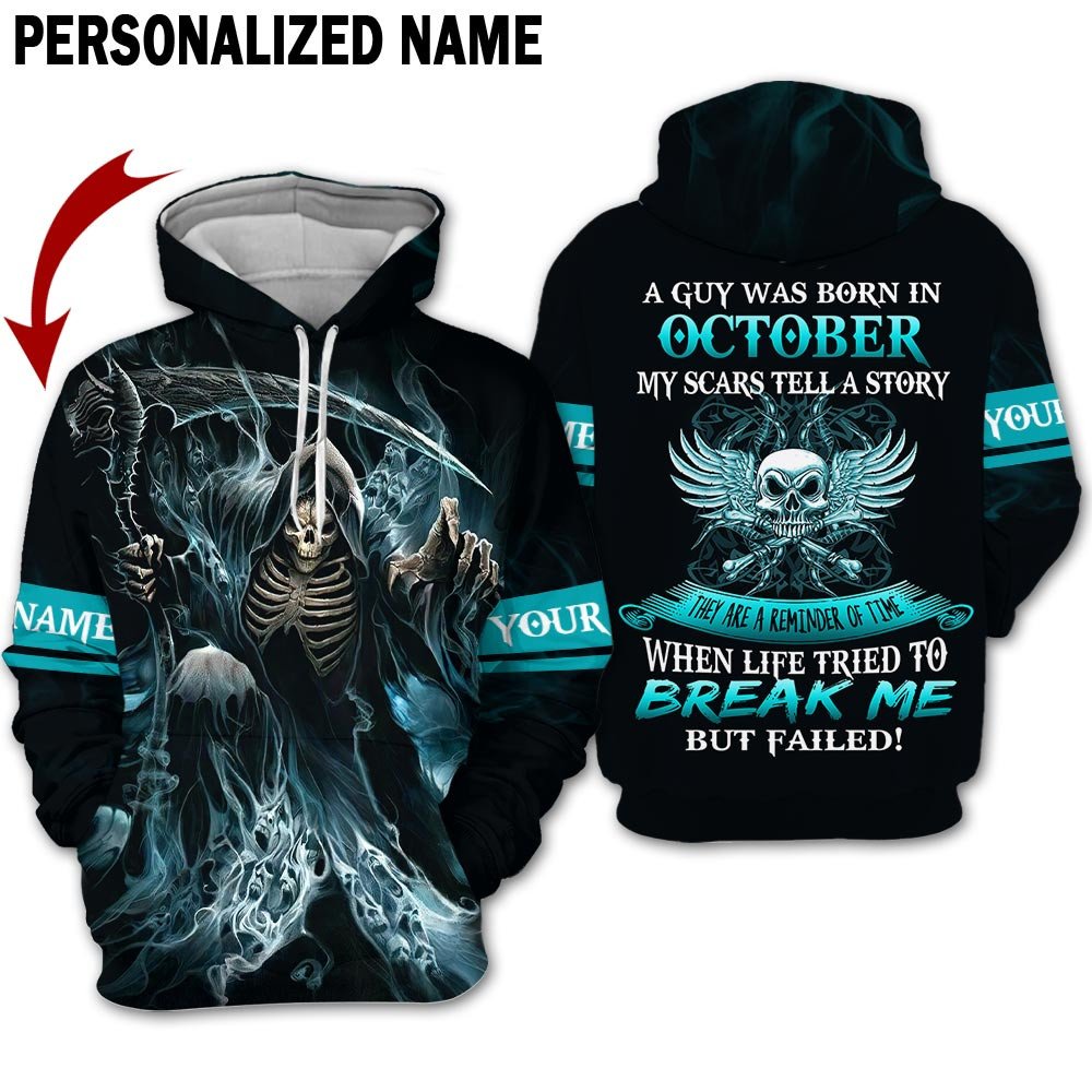 Personalized Name Birthday Outfit October Guy 3D All Over Printed  Outfit 158 Birthday Shirt