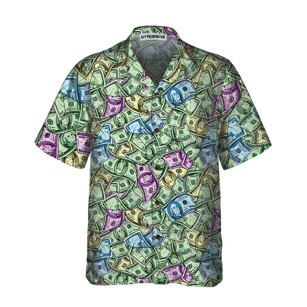 American Currency Banknotes Seamless Pattern Dollar Hawaiian Shirt, Funny Money Hawaiian Shirt Gift For Men