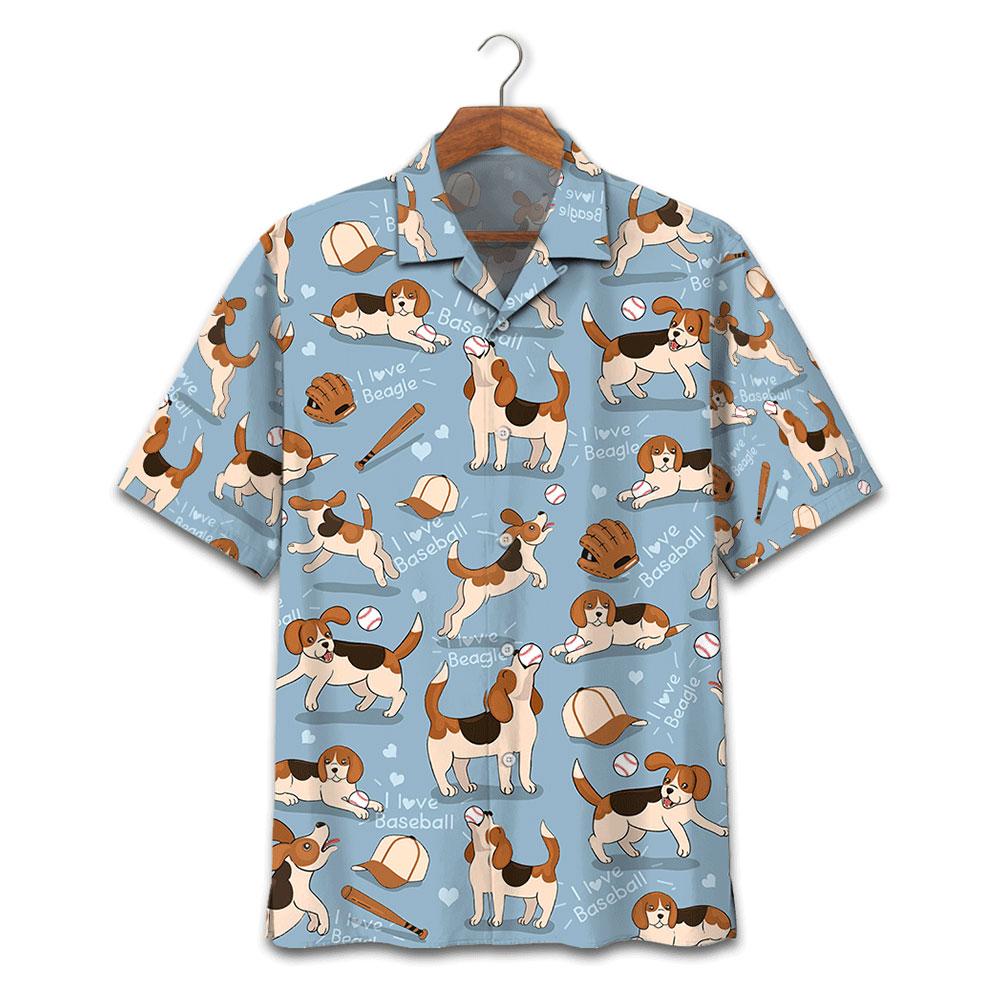 Famille Beagle And Baseball Hawaii Short Ha87152