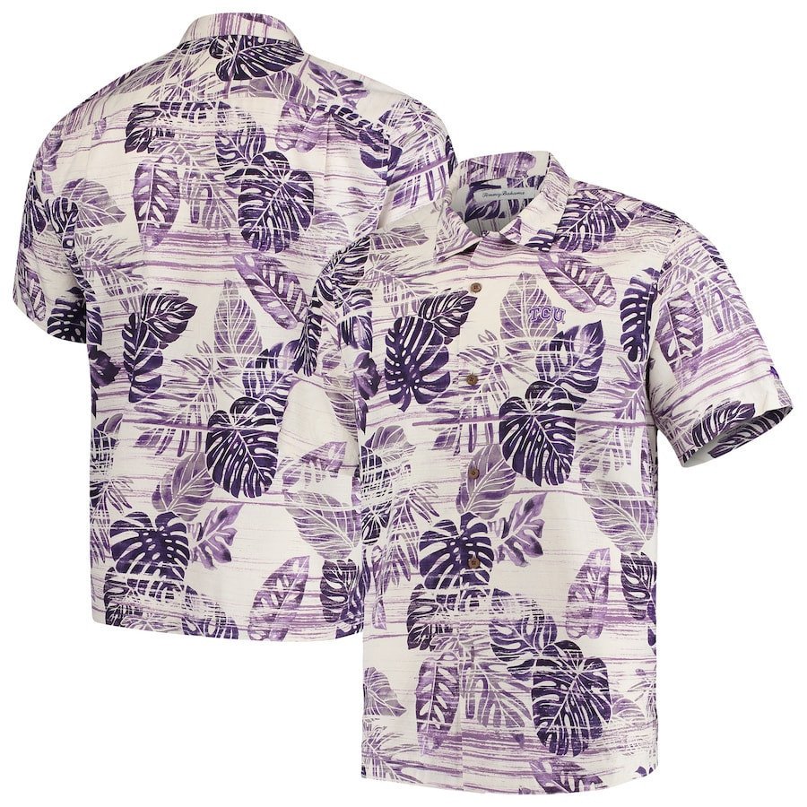 Tcu Horned Frogs Purple Super Fan Camp Hawaii Shirt Ha61490