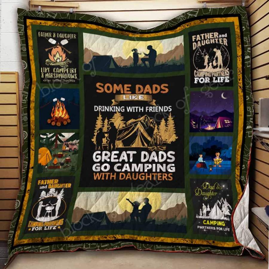 Wozoro Quilt Blanket Camping Great Dads Go Camping With Daughters Twin Queen King Size