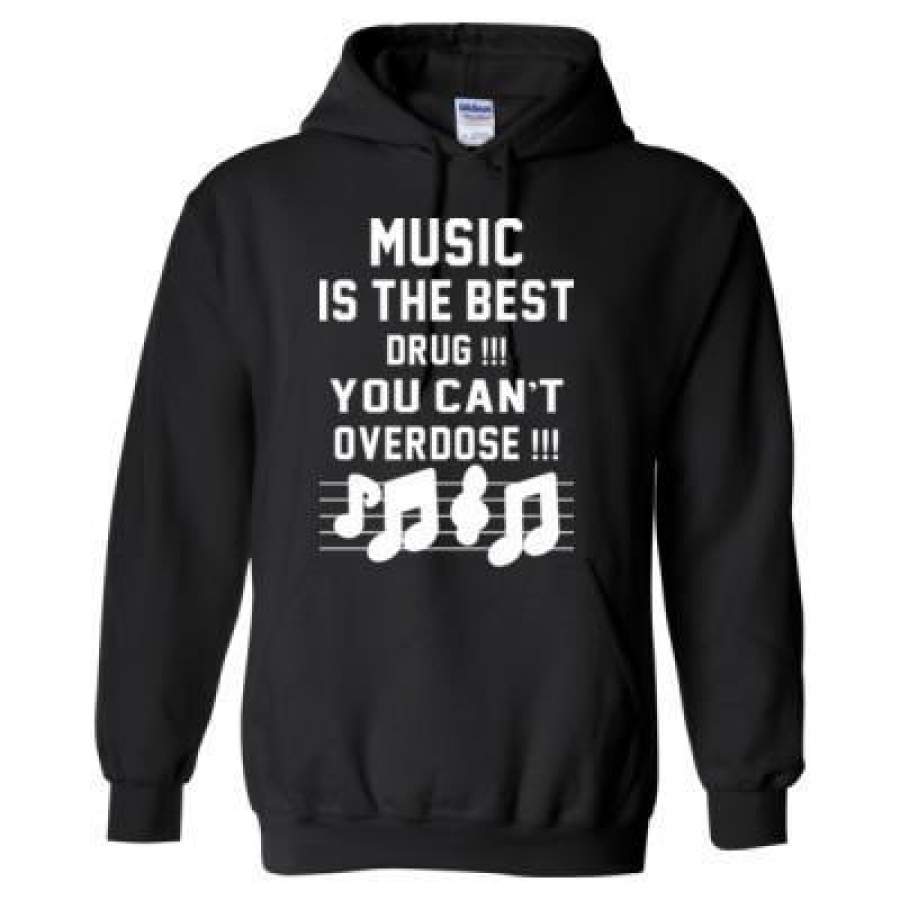 AGR Music Is The Best Drug You Cannot Overdose – Heavy Blend™ Hooded Sweatshirt