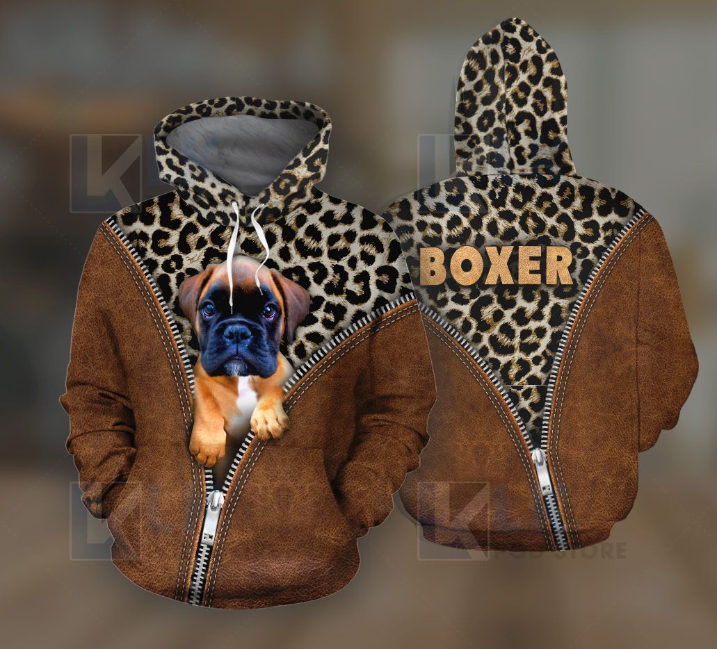 BOXER – HOODIE Zipper Leopard [ID3-P]