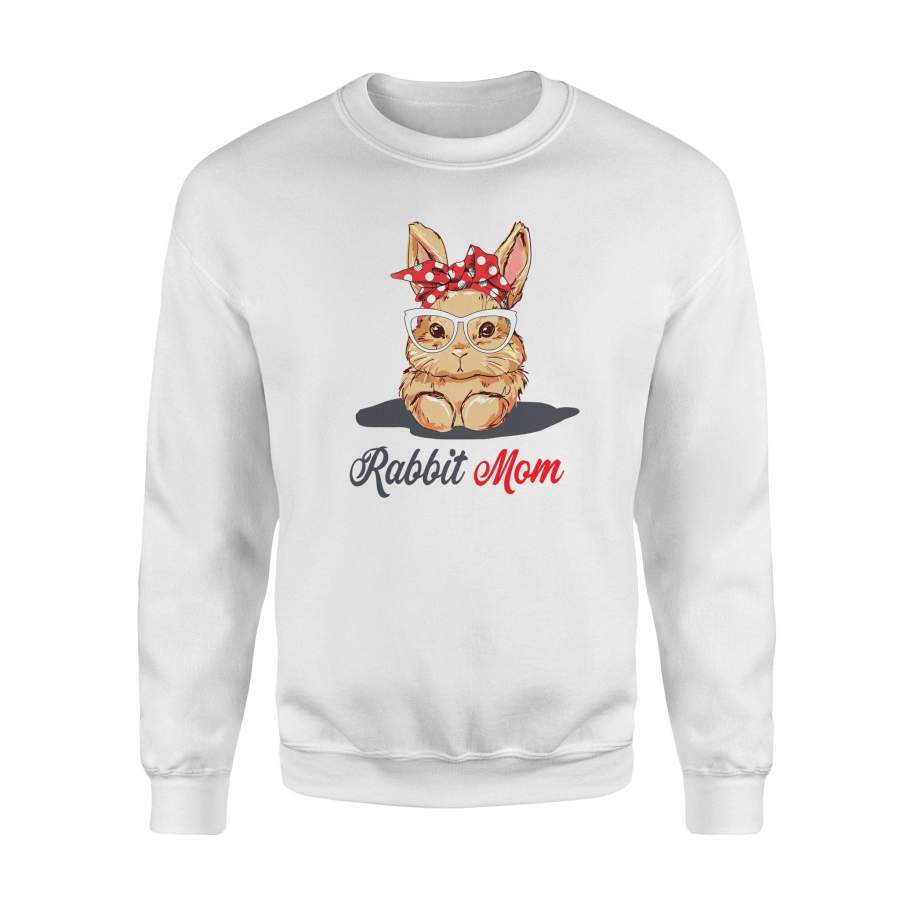 Rabbit  Mom Bow – Premium Fleece Sweatshirt