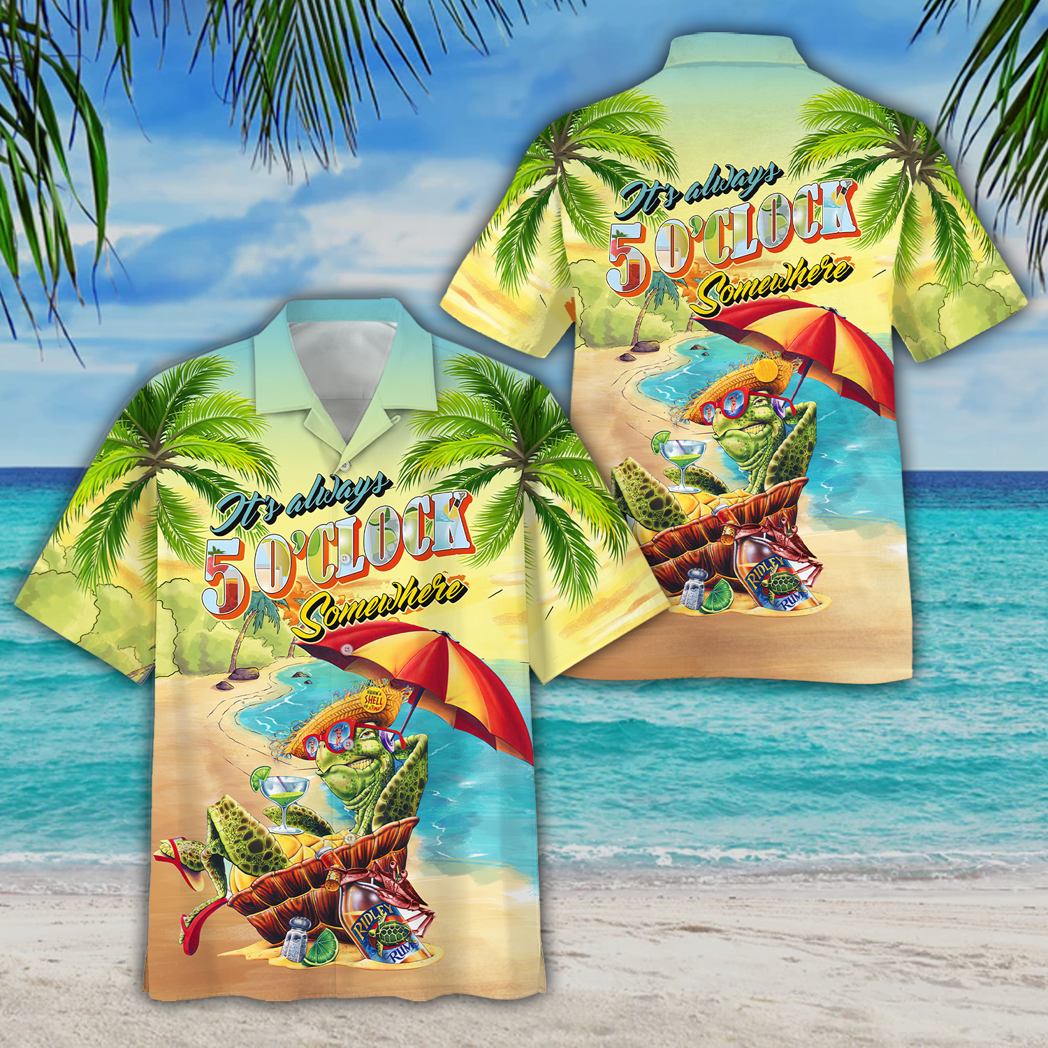 Famille Turtle Chilling On The Beach Hawaii Shirt Ha52206