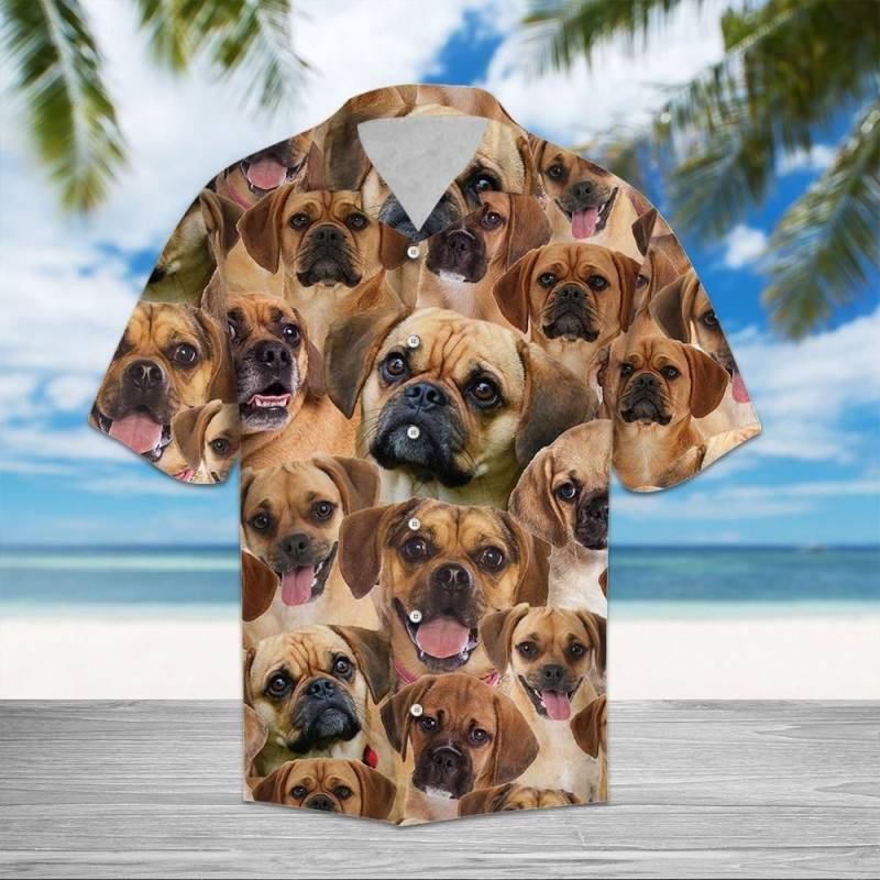 Artsyhomes Puggle Awesome Hawaiian Ha38729