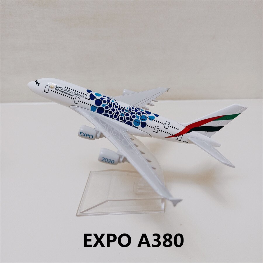 Alloy Metal Air UAE AIRBUS A380 A340 Boeing B777 / EXPO 2020 DUBAIUAE DUBAI A380 Airlines Diecast Airplane Model Plane Toys 16cm alx
