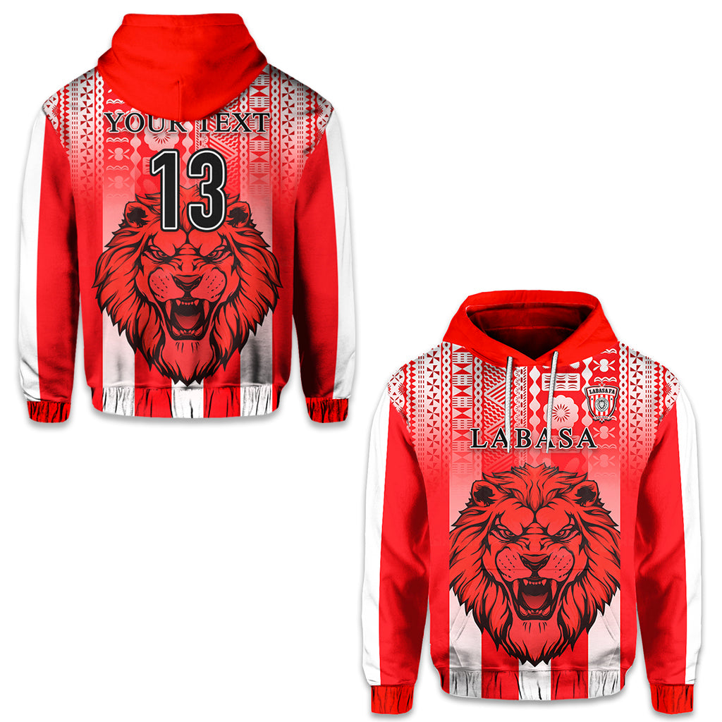 (Custom Personalised) Football Labasa Fa Hoodie Red Lion Fiji – Custom Text And Number Lt13