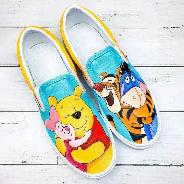 Winnie The Pooh Pooh And Friends Gift For Men And Women Slip On Shoes