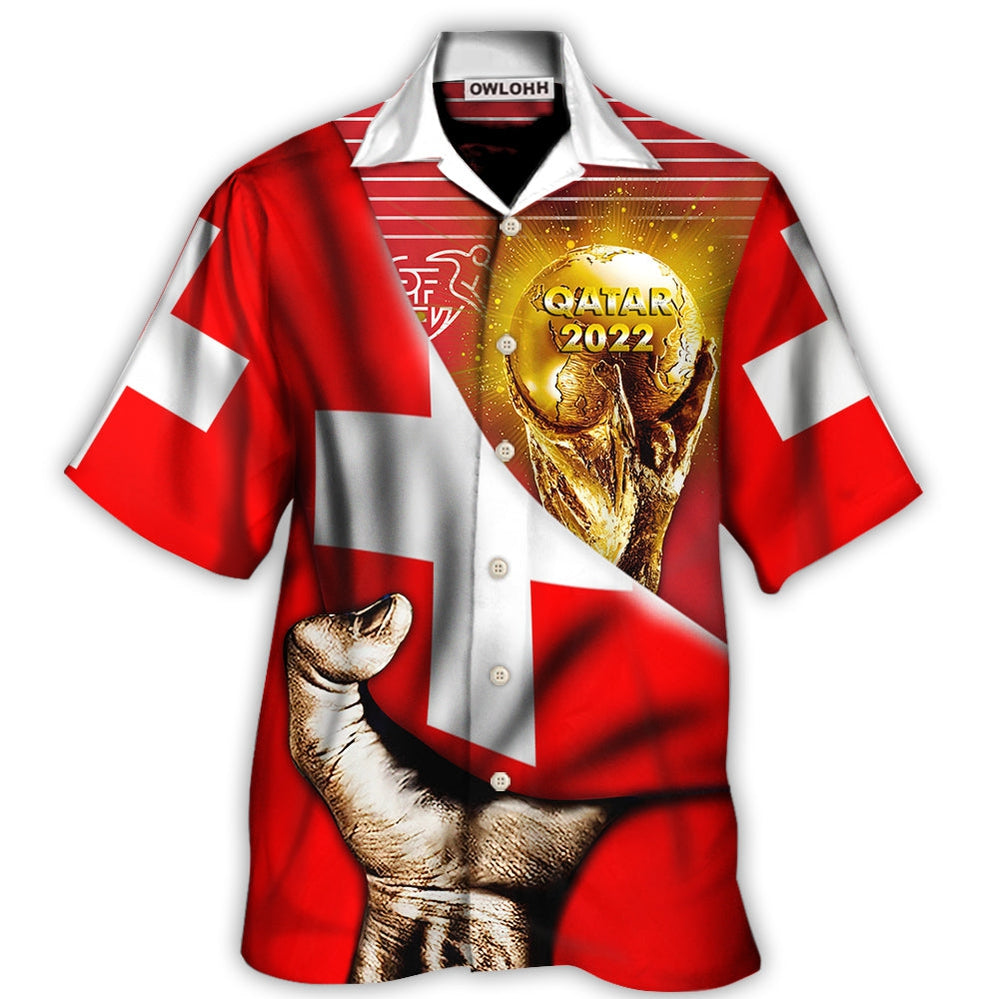 World Cup Qatar 2022 Switzerland Will Be The Champion Flag Vintage – Hawaiian Shirt  – Owl Ohh