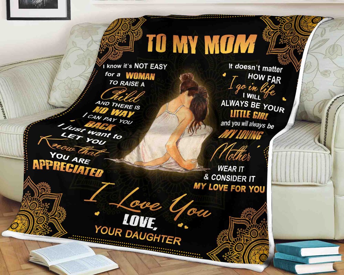 To My Mother Wear It And Consider It Fleece Blanket Gift For Family,Birthday,Parents,Mother,Mom Gift Home Decor Bedding Couch Sofa Soft And Comfy