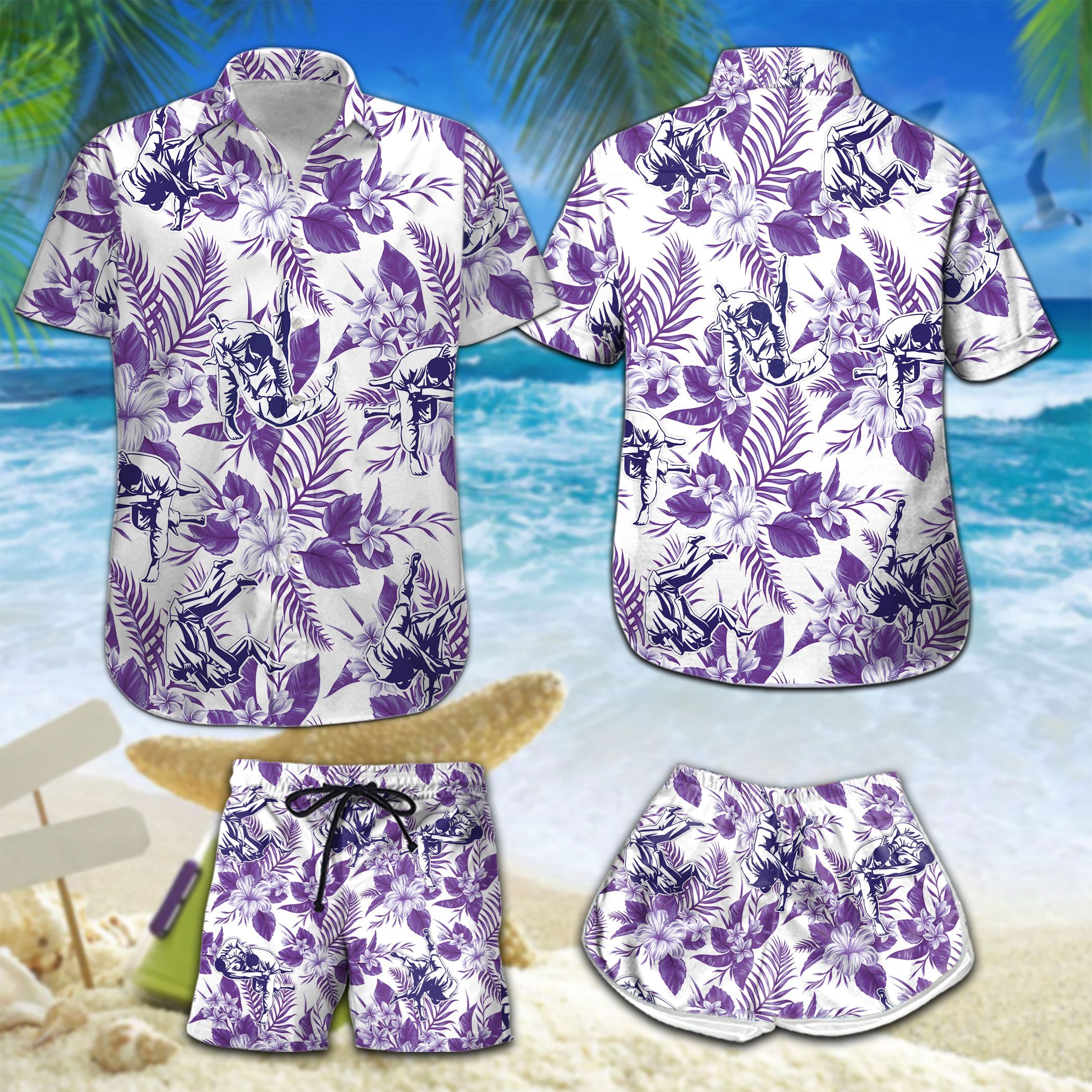 Purple Judo Hawaii Shirt Summer Holiday Ha60075