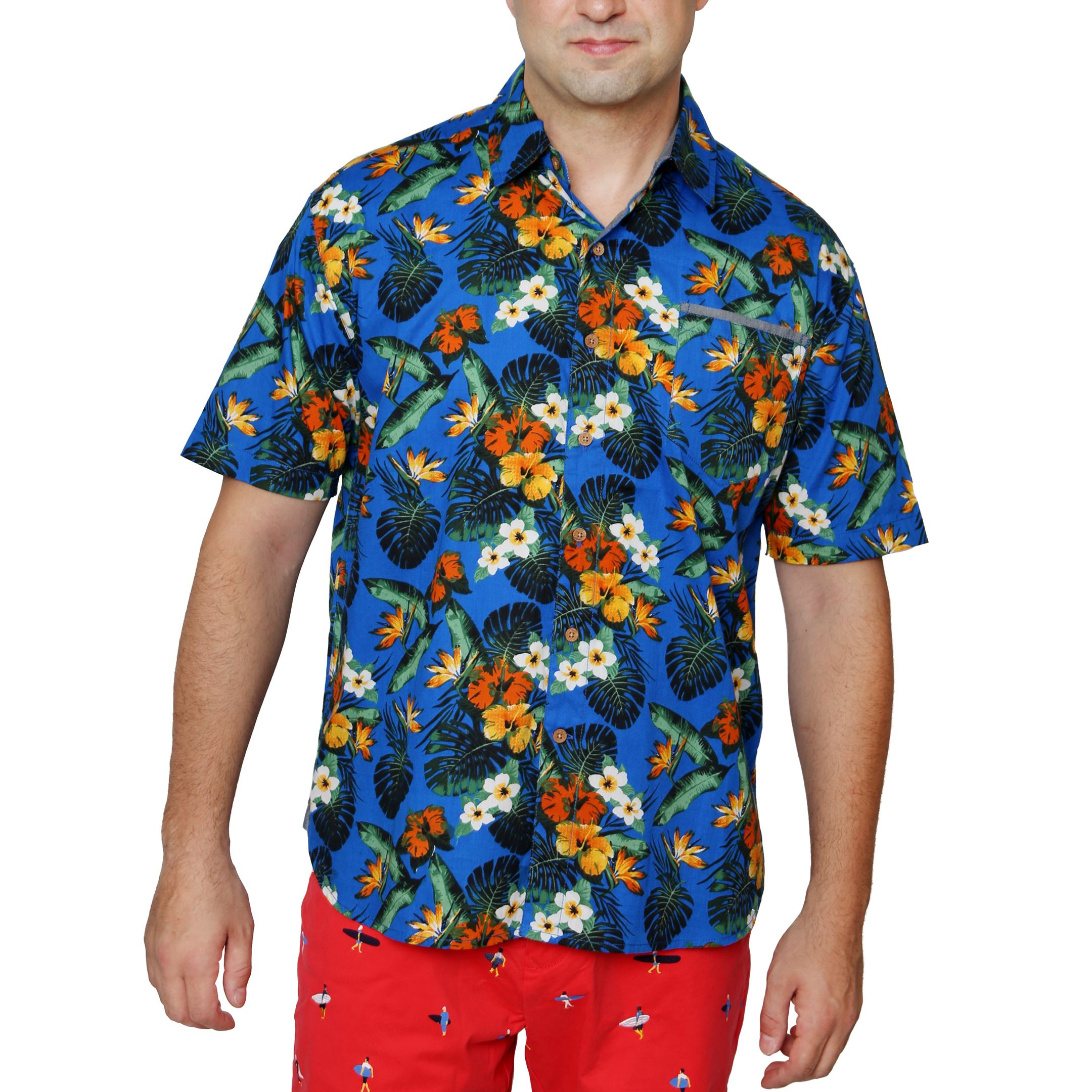 Floral Blue Awesome Design Hawaii Shirt Ha100858