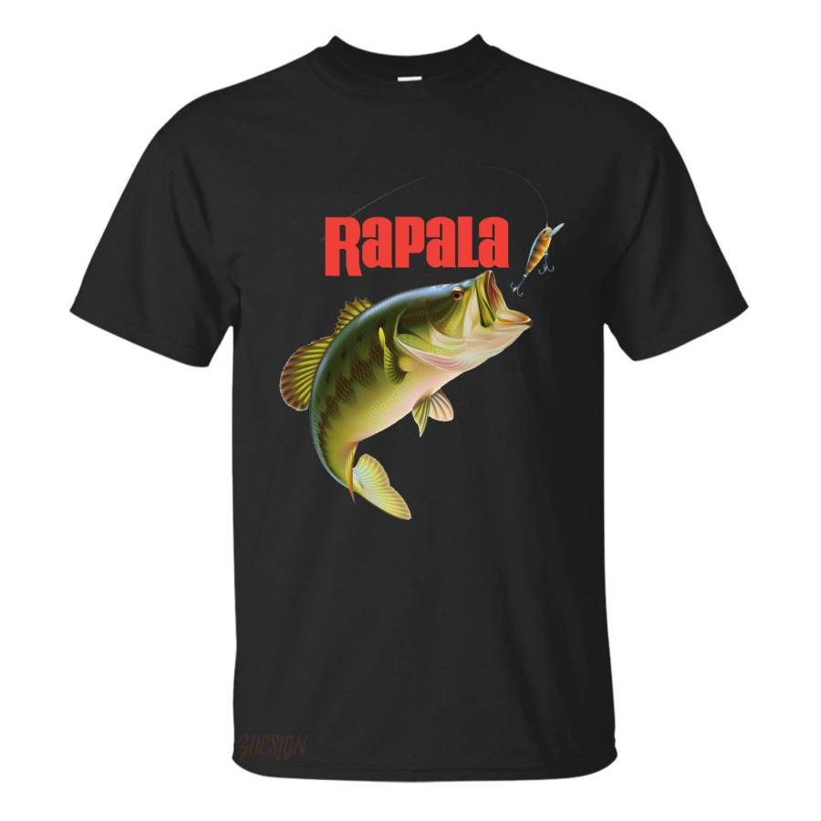 Rapala Pro Bass Fishing Mens Graphic Tee Shirt Casual T Shirt Summer Fashion Short Sleeve Tops,Tackle Box Lure Fishing Boat Truck Trailer