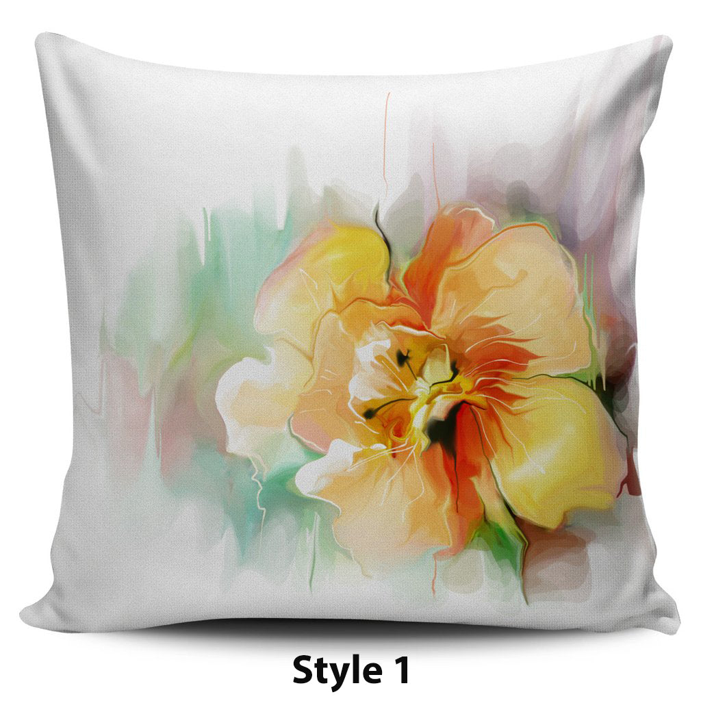 Watercolor Flower Pillow Covers