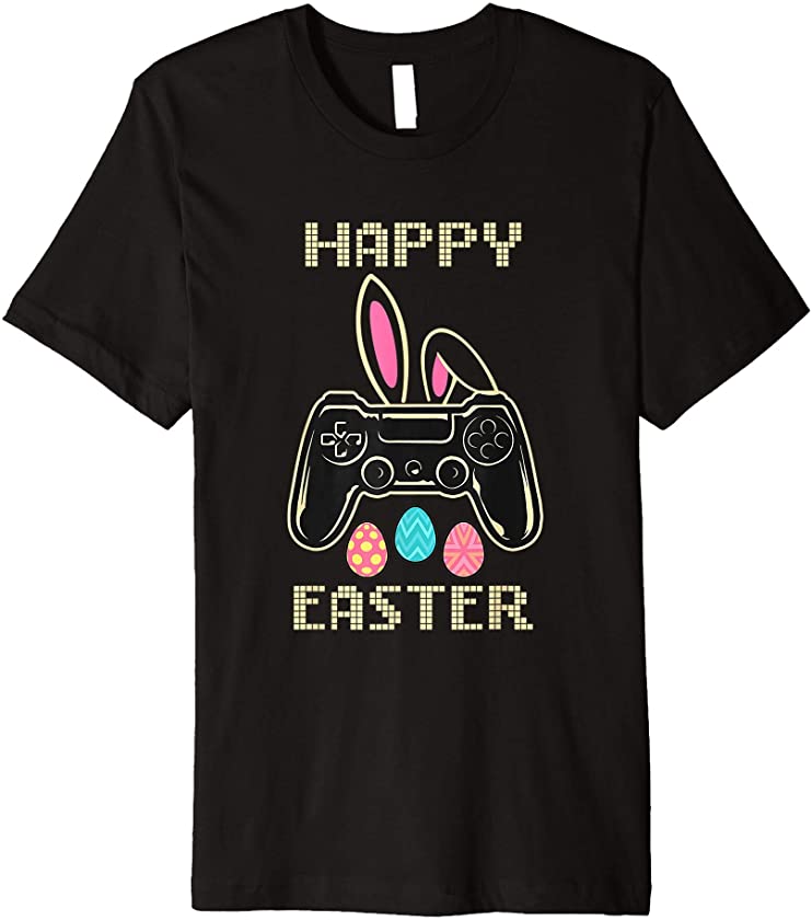 Video Game Easter Bunny Gaming Controller Gamer Boys Girls Premium T-Shirt